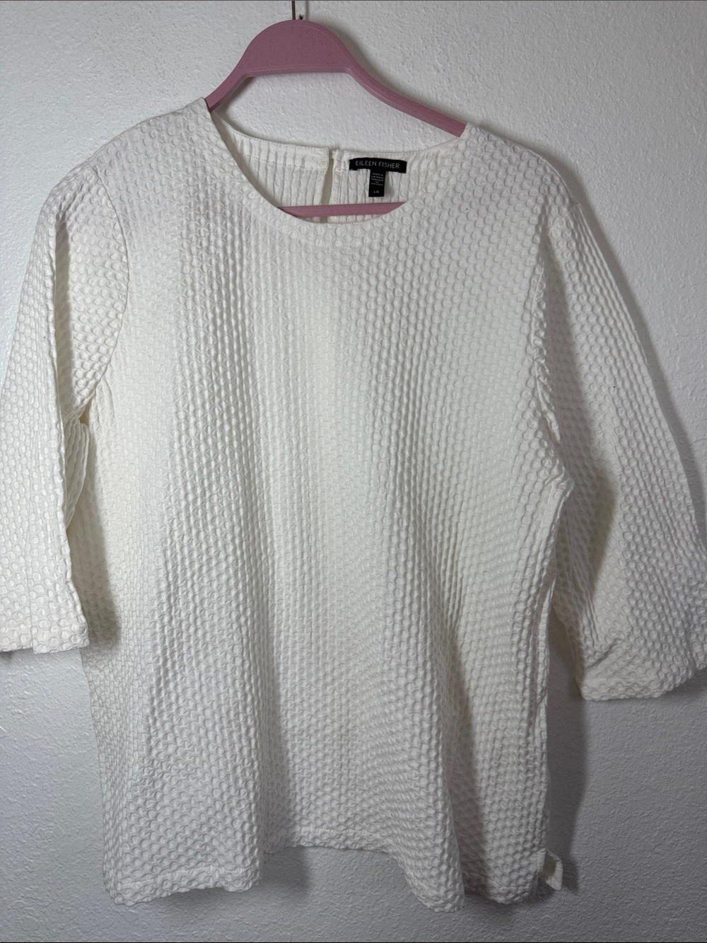 Eileen Fisher Tencel Organic Cotton Honeycomb Shirt